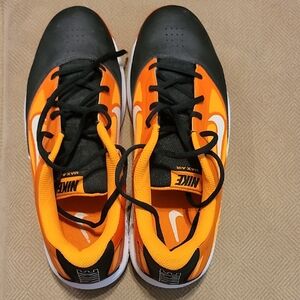 Nike Black and Orange Sports Sneakers